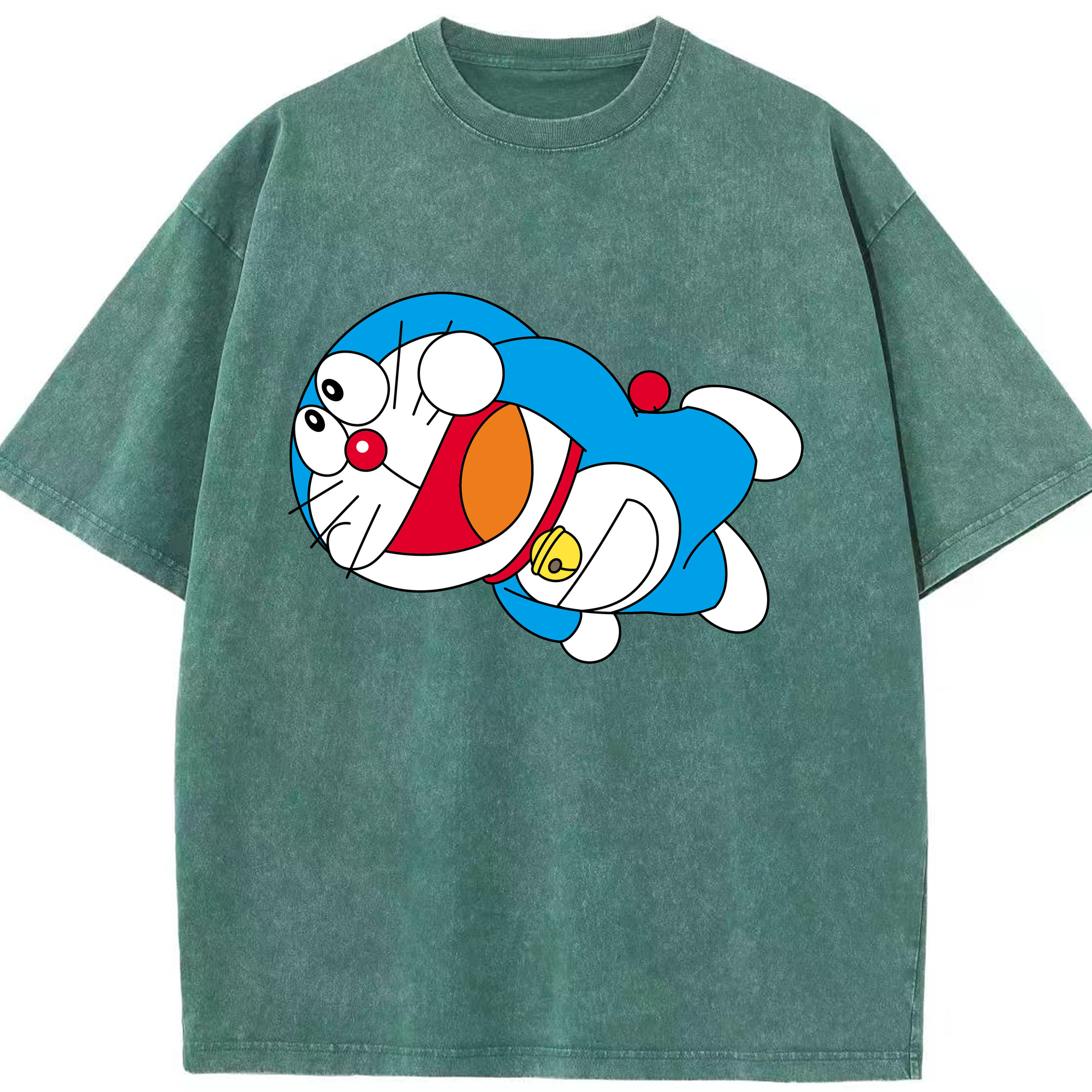 （画像用） ドラえもん Doraemon 綿100% ヴィンテージ風 半袖Tシャツ（フロントプリント）